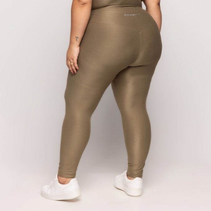 Calça Canelada Recorte V Plus Size Castan